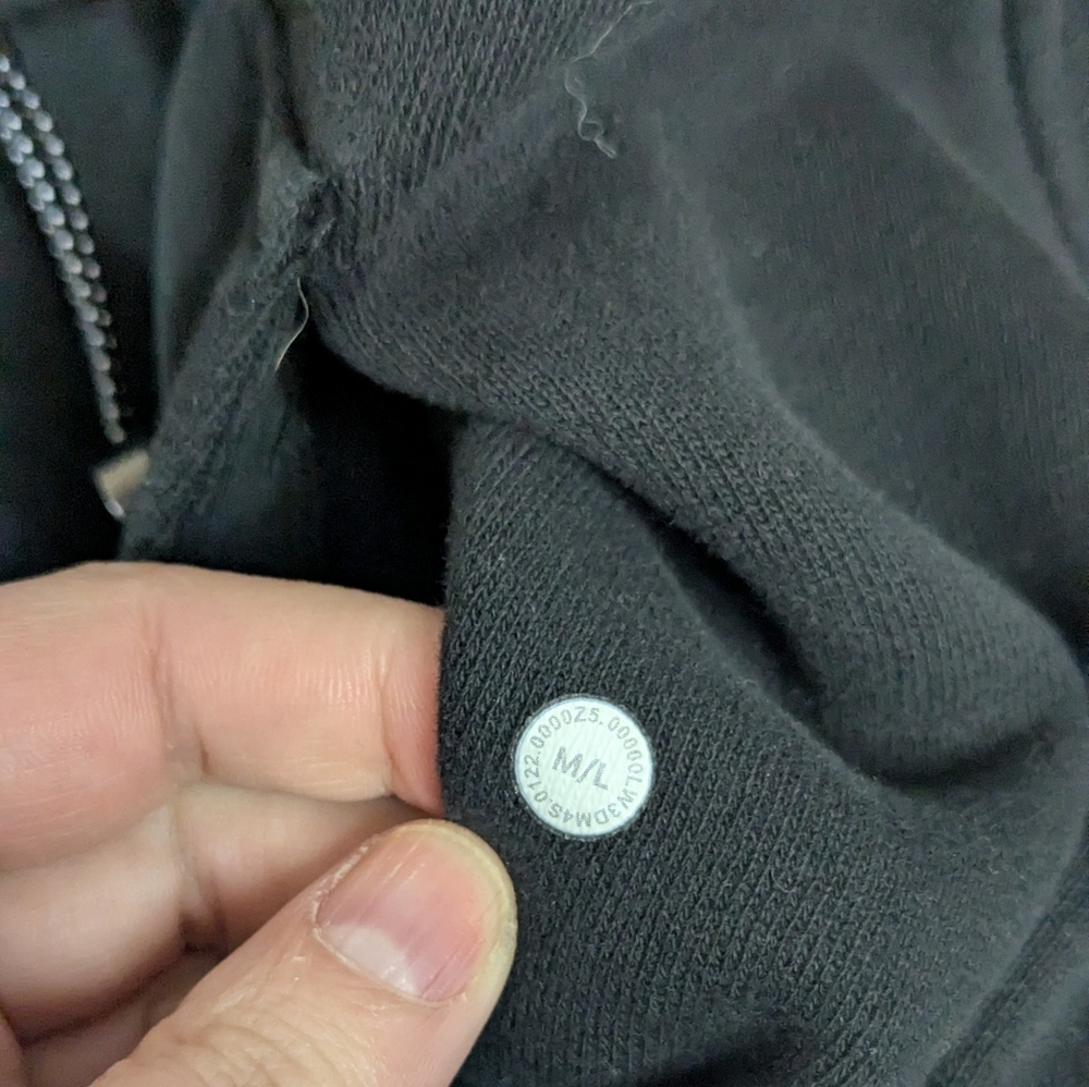 Scuba Oversized Half-Zip Hoodie Black M/L - Picture 3 of 4